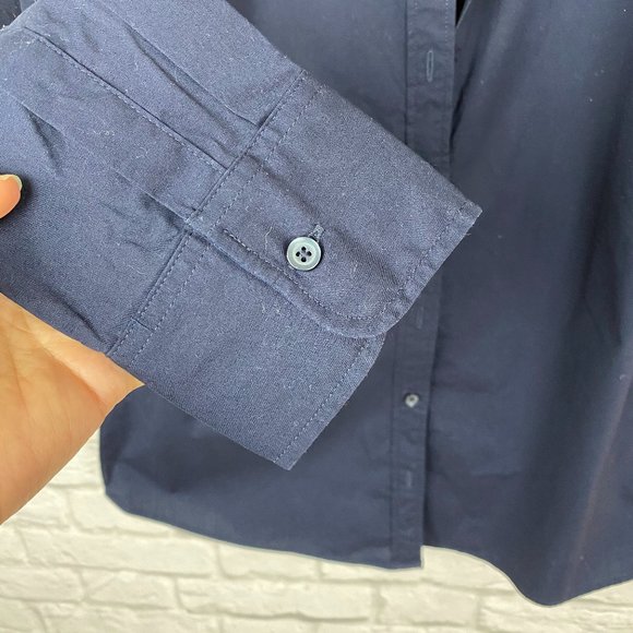 Navy Joe Fresh Button Down Blouse - Picture 3 of 4